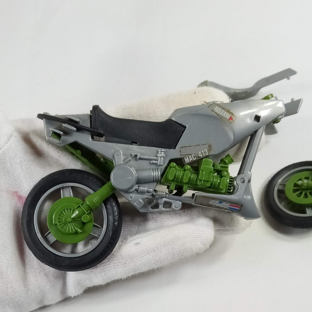 1985 Hasbro GI Joe Silver Mirage Motorcycle With Original Blueprint - Picture 4 of 14